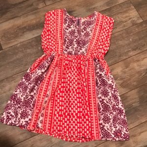 Girls Pink Chicken Cotten Dress